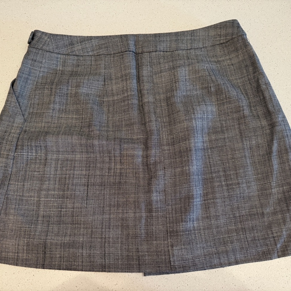 Scarlet linen blend wrap Mini skirt